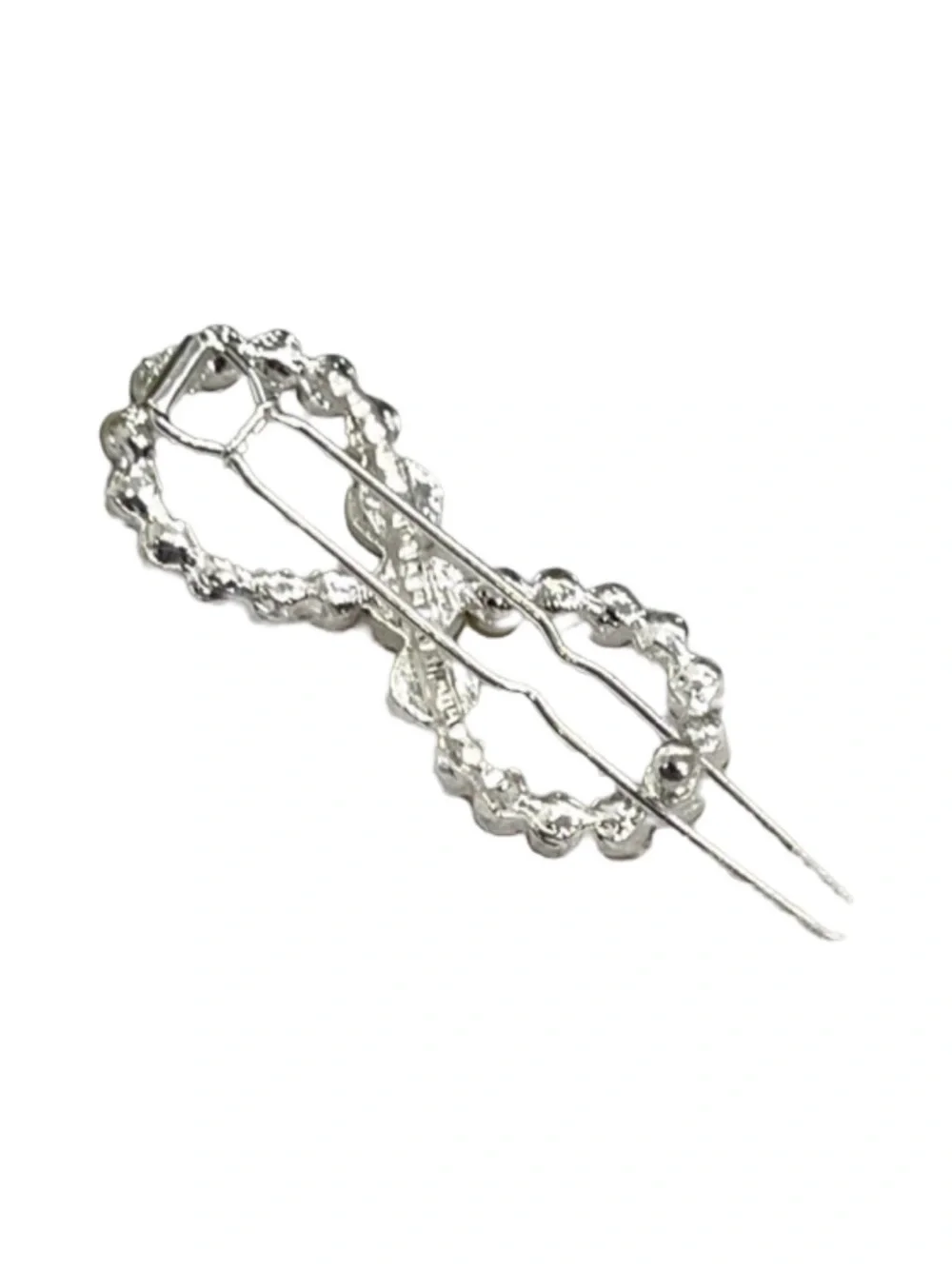 Crystal Rhinestone Figure-Eight Hair Clip - Aurora Borealis FINAL PRICE DROP